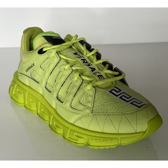 NIB $895 Versace Trigreca Chain Reaction Sneakers Citron 11.5 (44.5) IT DSU8094